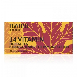 Чайный напиток для укрепления иммунитета TeaVitall Express Vitamin 14, 30 фильтр-пакетов